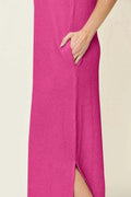 Mock Neck Sleeveless Maxi Dress