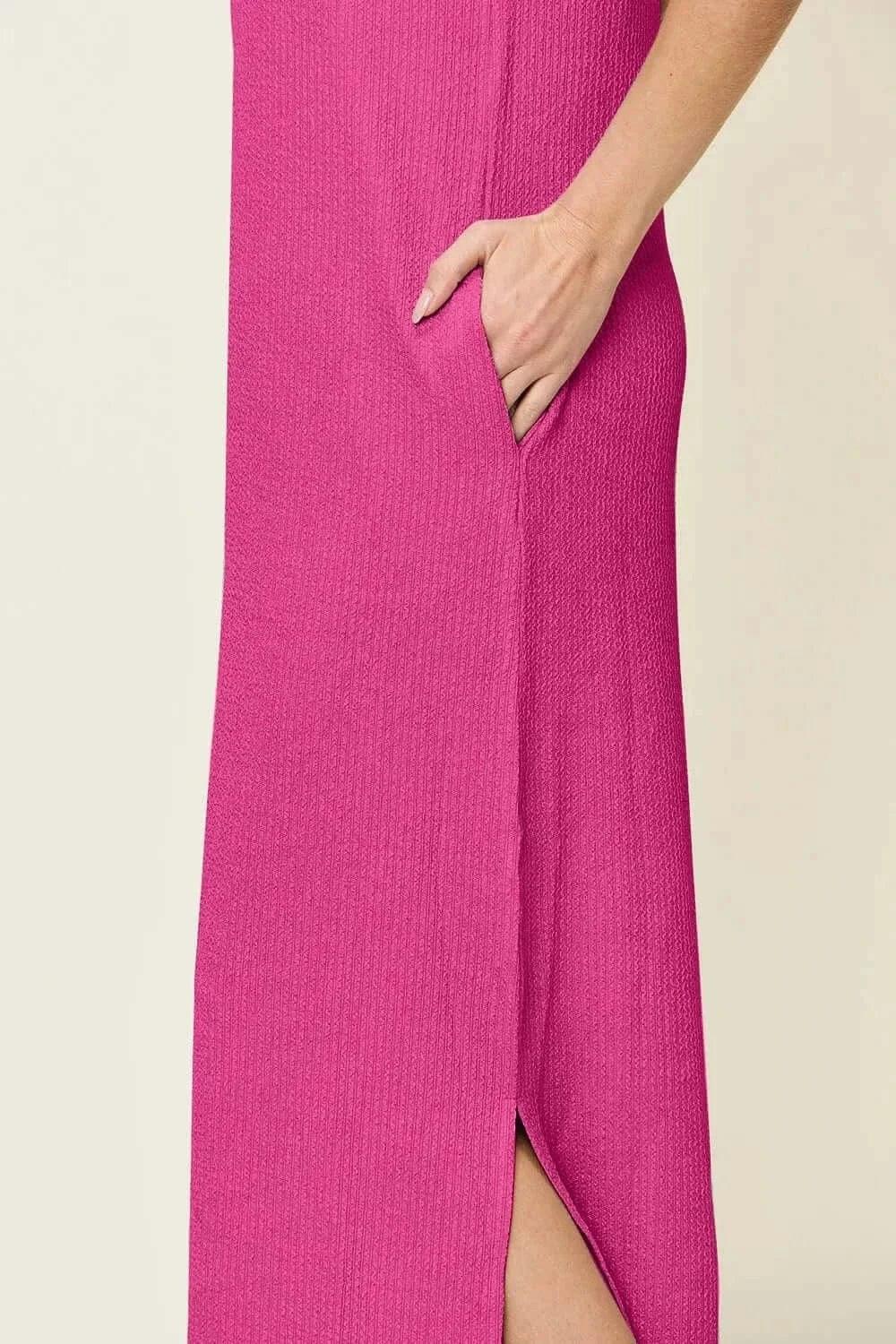 Mock Neck Sleeveless Maxi Dress
