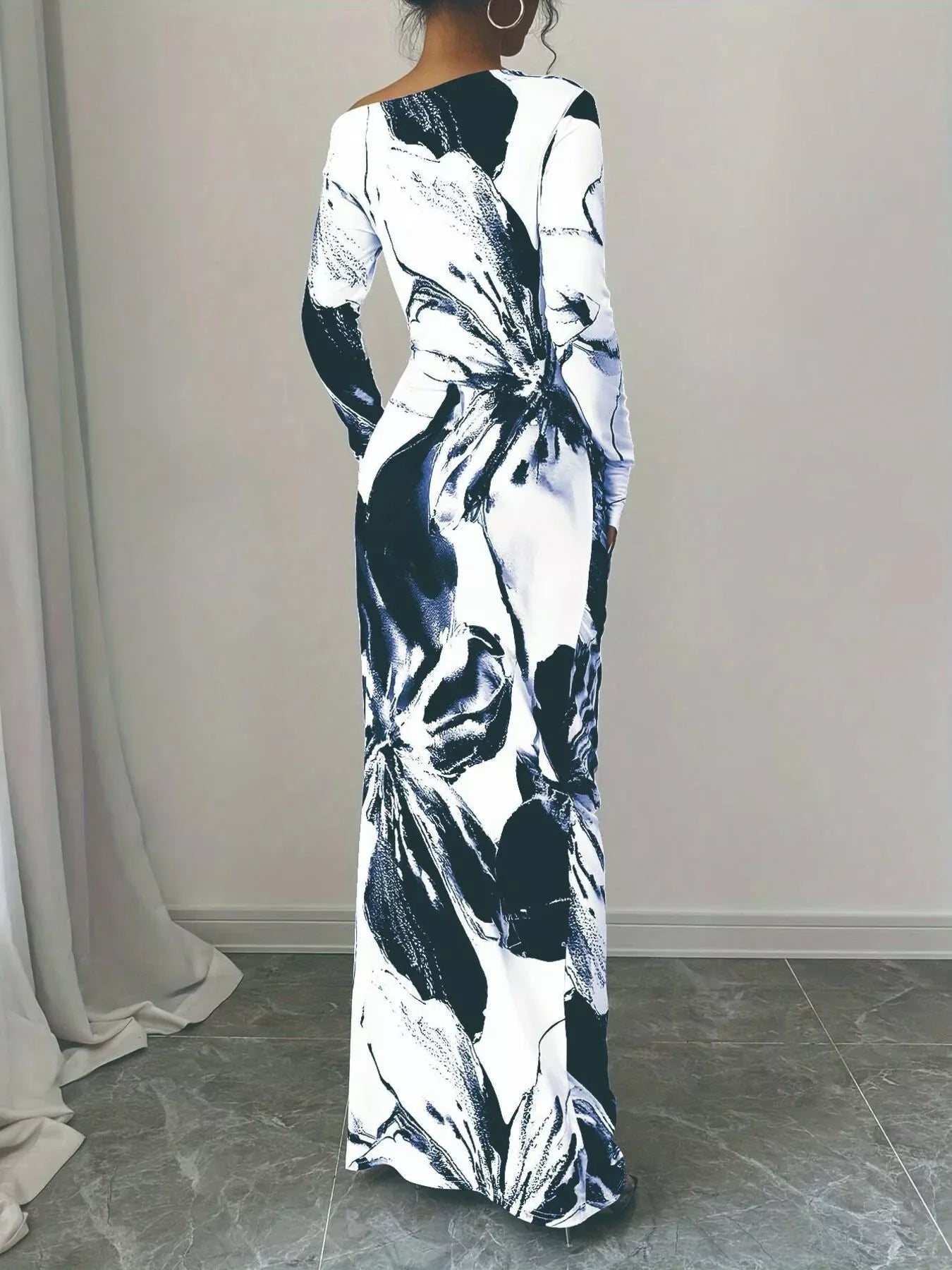 One Shoulder Maxi Dress