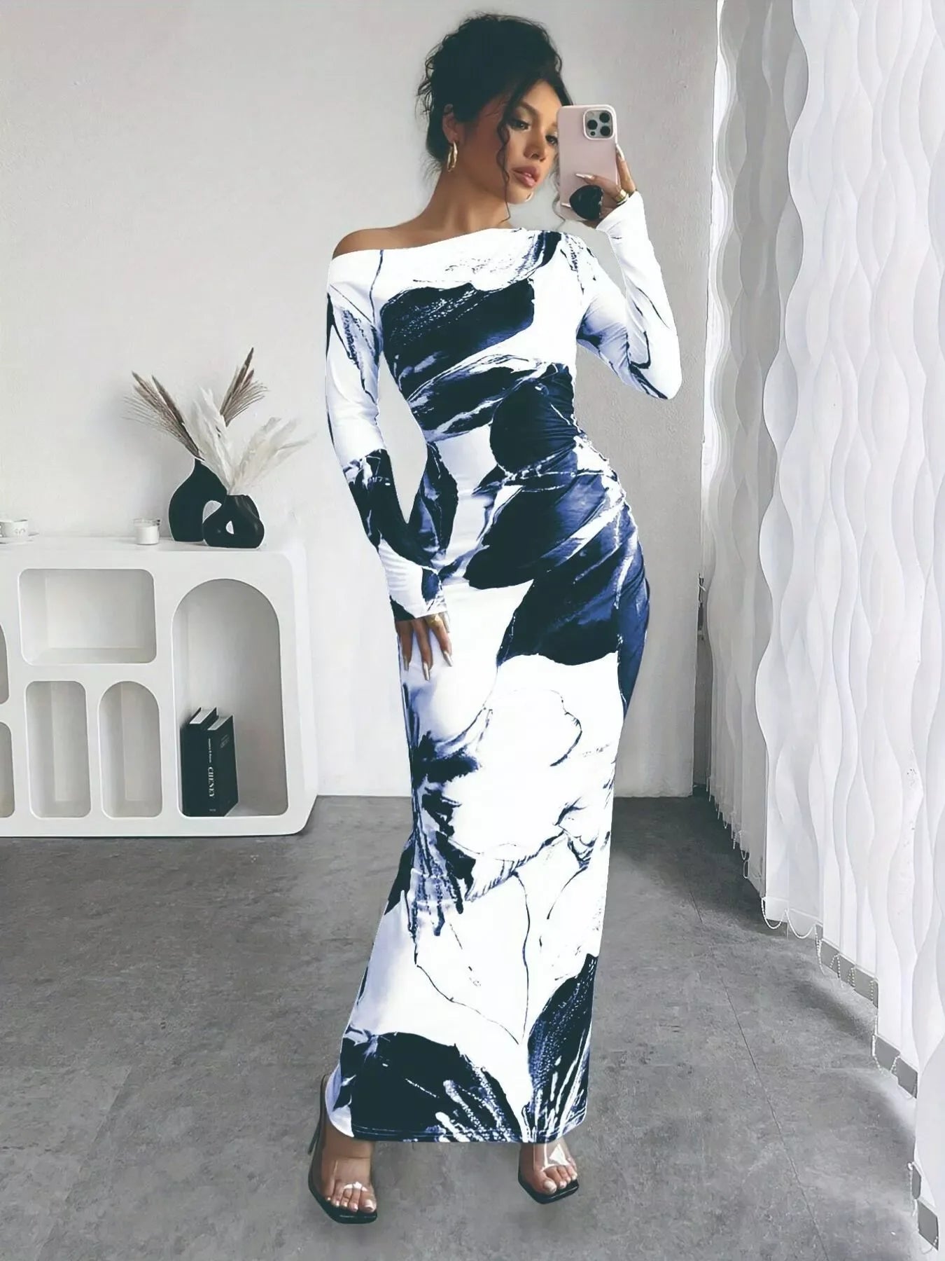 One Shoulder Maxi Dress