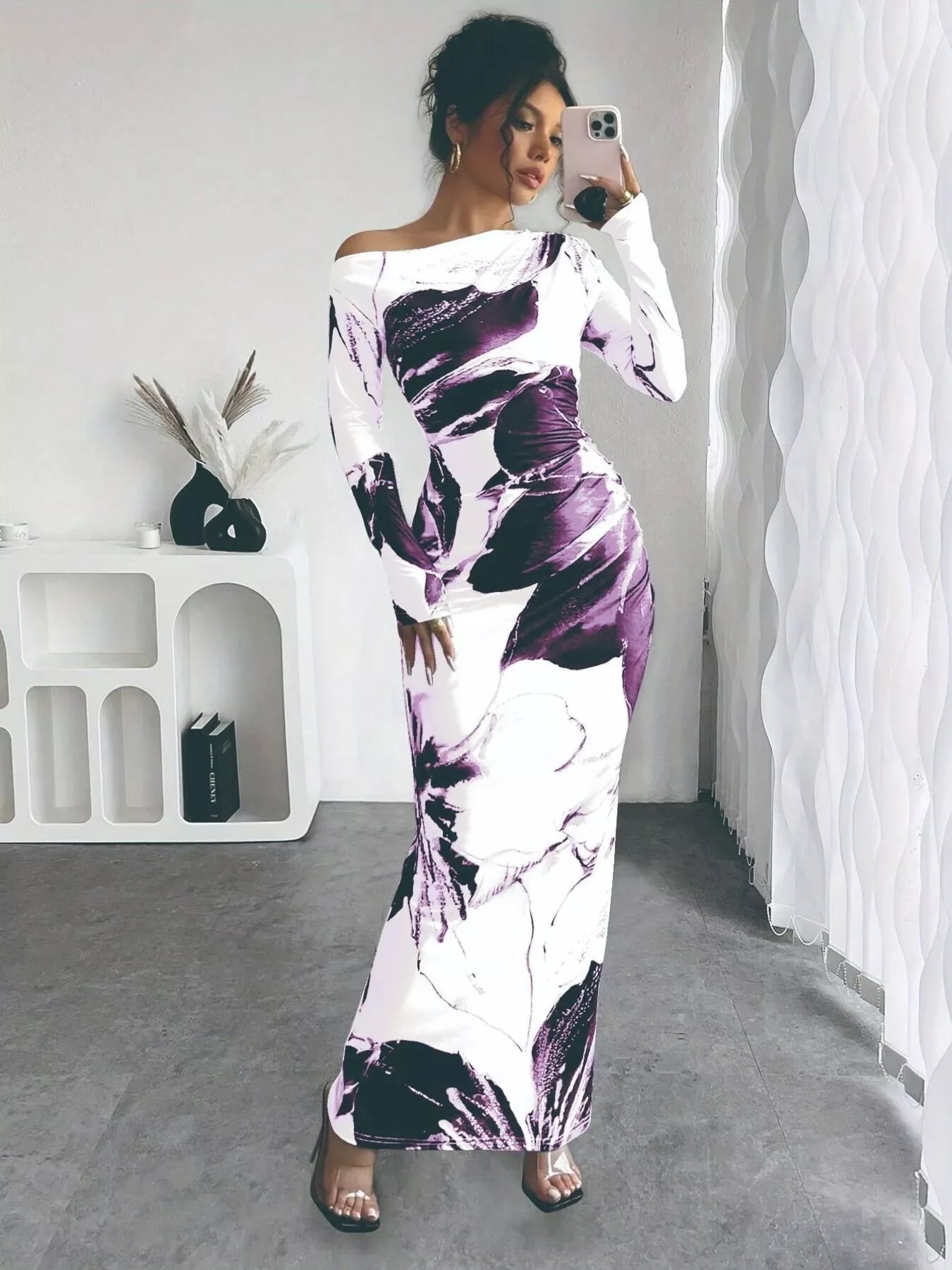 One Shoulder Maxi Dress