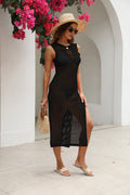 Openwork Cutout Sleeveless Cover Up Dress