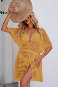 Women’s Tie Waist Beach Cover Ups Honey / S