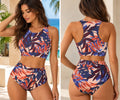 Palmera Tropical High-Neck Bikini Set