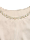 Pearl Trim Satin Bodysuit