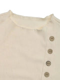 Round Neck Button Bodysuit