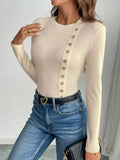 Round Neck Button Bodysuit