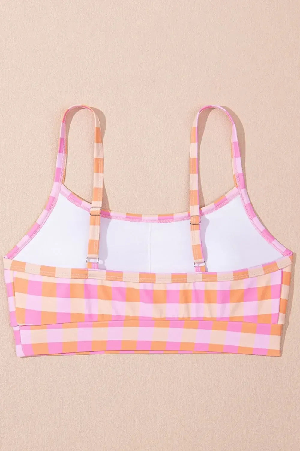 Plaid High Waist Bikini Set