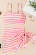 Plaid High Waist Bikini Set
