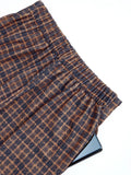 Plaid High-Waist Wide-Leg Pants