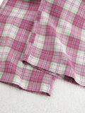 Plaid Long Sleeve Shirt and Pants Set