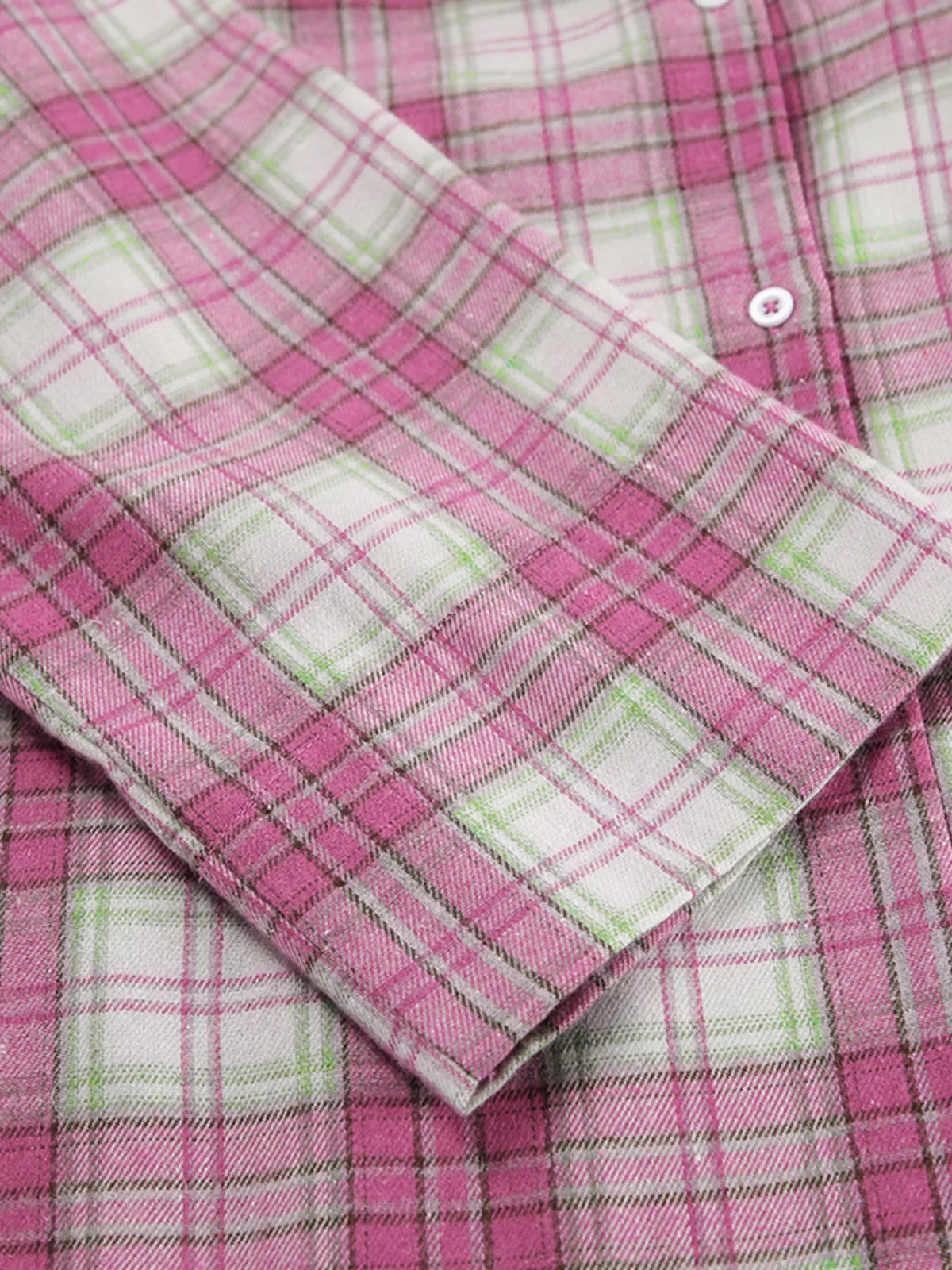 Plaid Long Sleeve Shirt and Pants Set