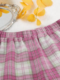 Plaid Long Sleeve Shirt and Pants Set