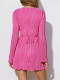 Cutout Flare Sleeve Mini Dress