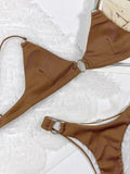 Plunge Neck Spaghetti Strap Bikini