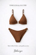 Plunge Neck Spaghetti Strap Bikini