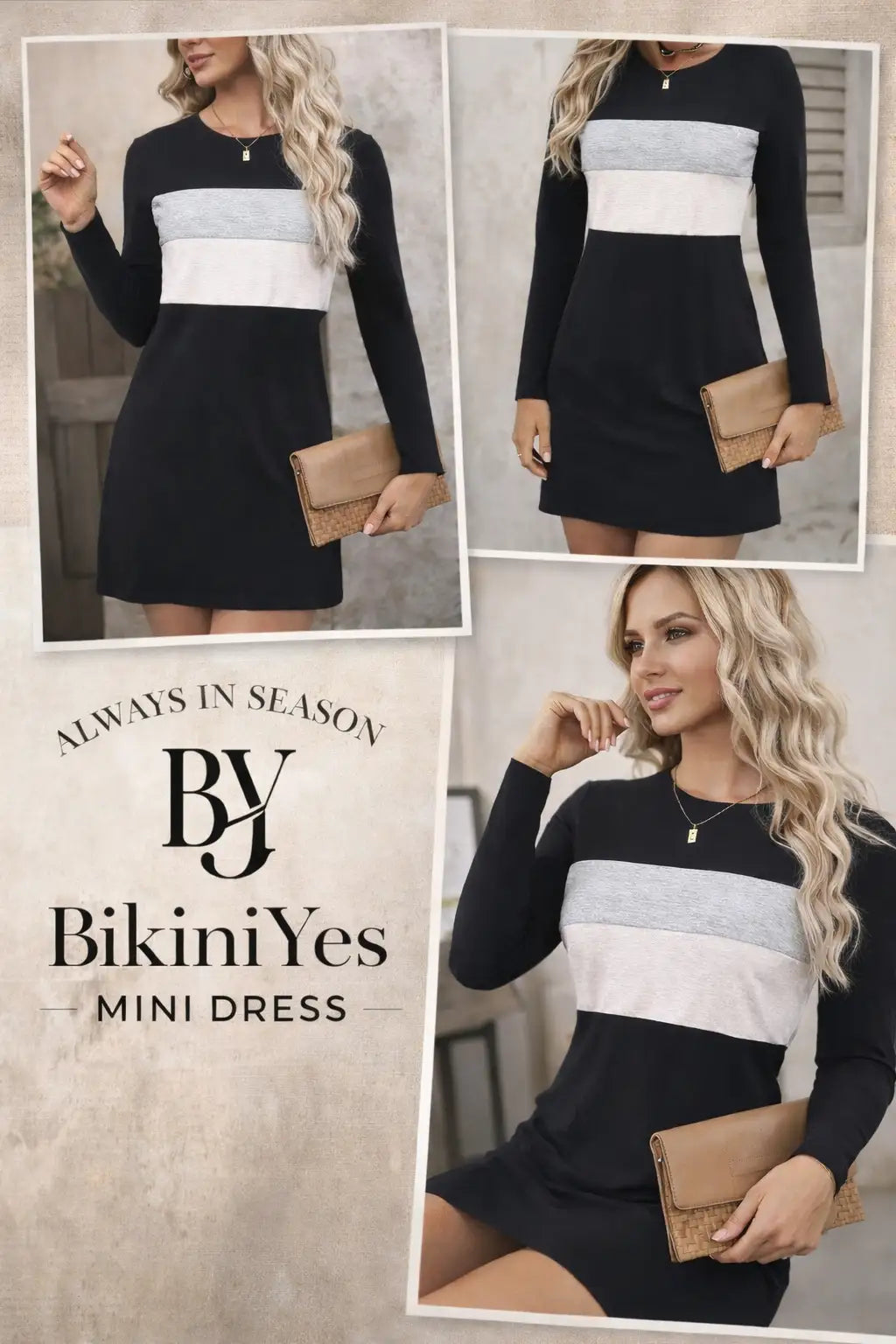 Plus Size Color Block Dress