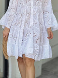 Plus Size Eyelet Tiered Dress