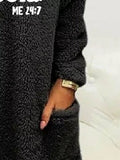 Plus Size Letter Print Long Sleeve Fleece Sweatshirt