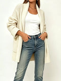 Plus Size Open-Front Pocket Cardigan
