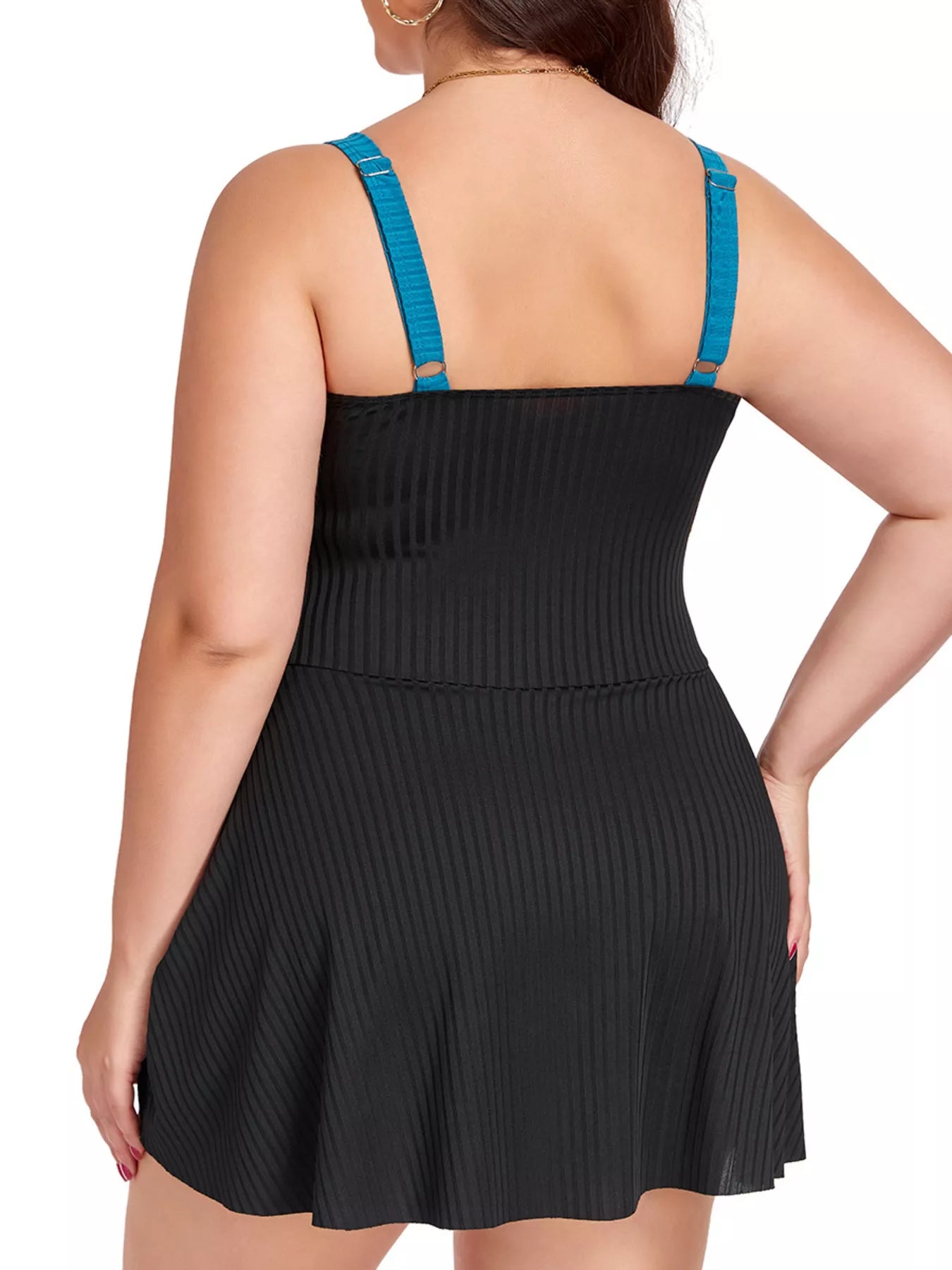 Plus Size Ruched One Piece Swim Dress