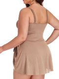 Plus Size Ruched One Piece Swim Dress