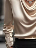 Plus Size Satin Blouse