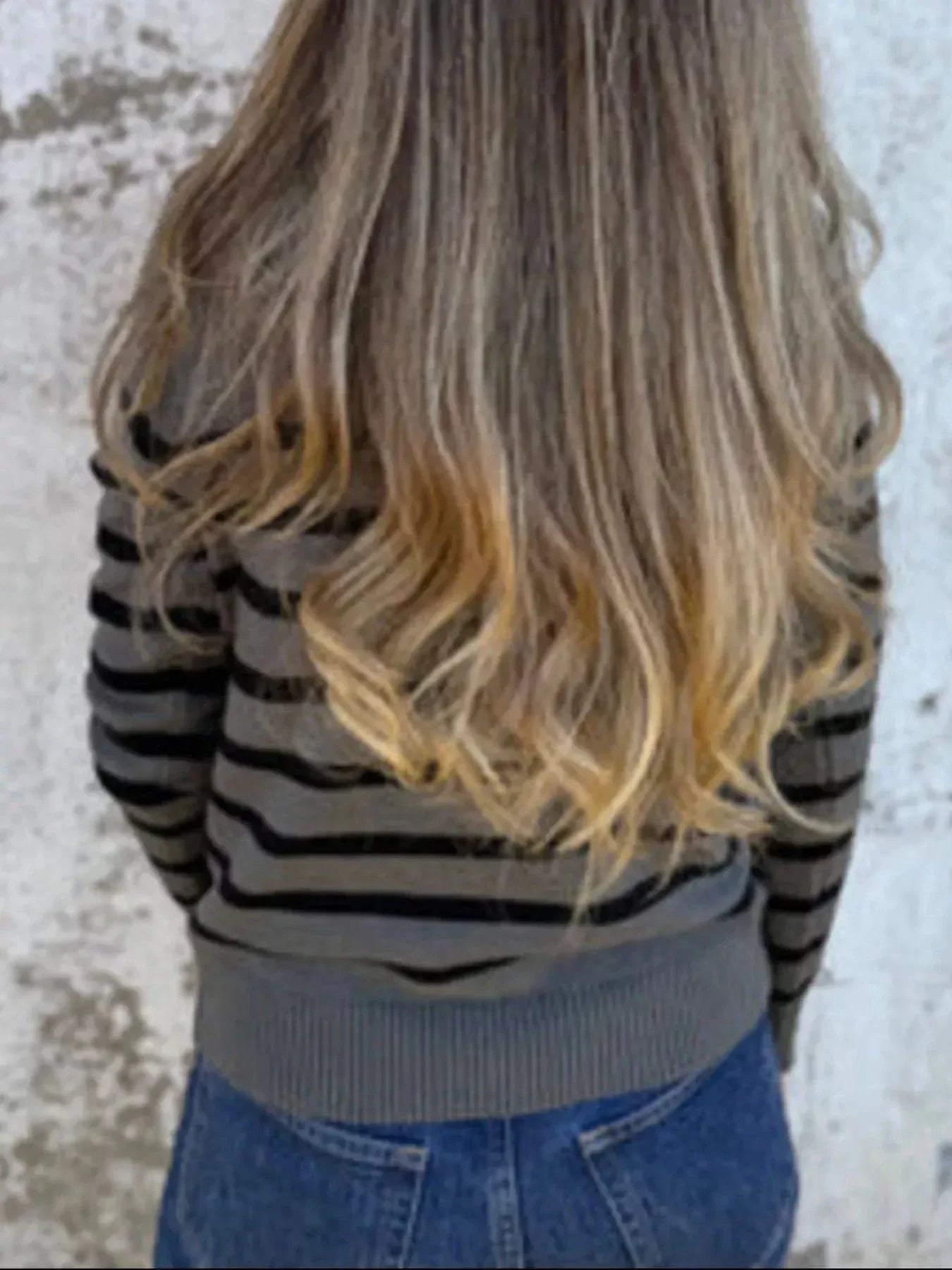 Plus Size Striped Turtleneck Sweater for Women