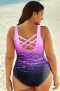 Plus Size Tie Dye Swimsuit