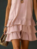 Plus Size V-Neck Ruffle Hem Sleeveless Dress - product view 15