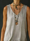 Plus Size V-Neck Ruffle Hem Sleeveless Dress - product view 24