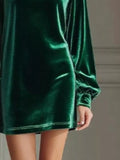Plus Size Velvet Mini Dress