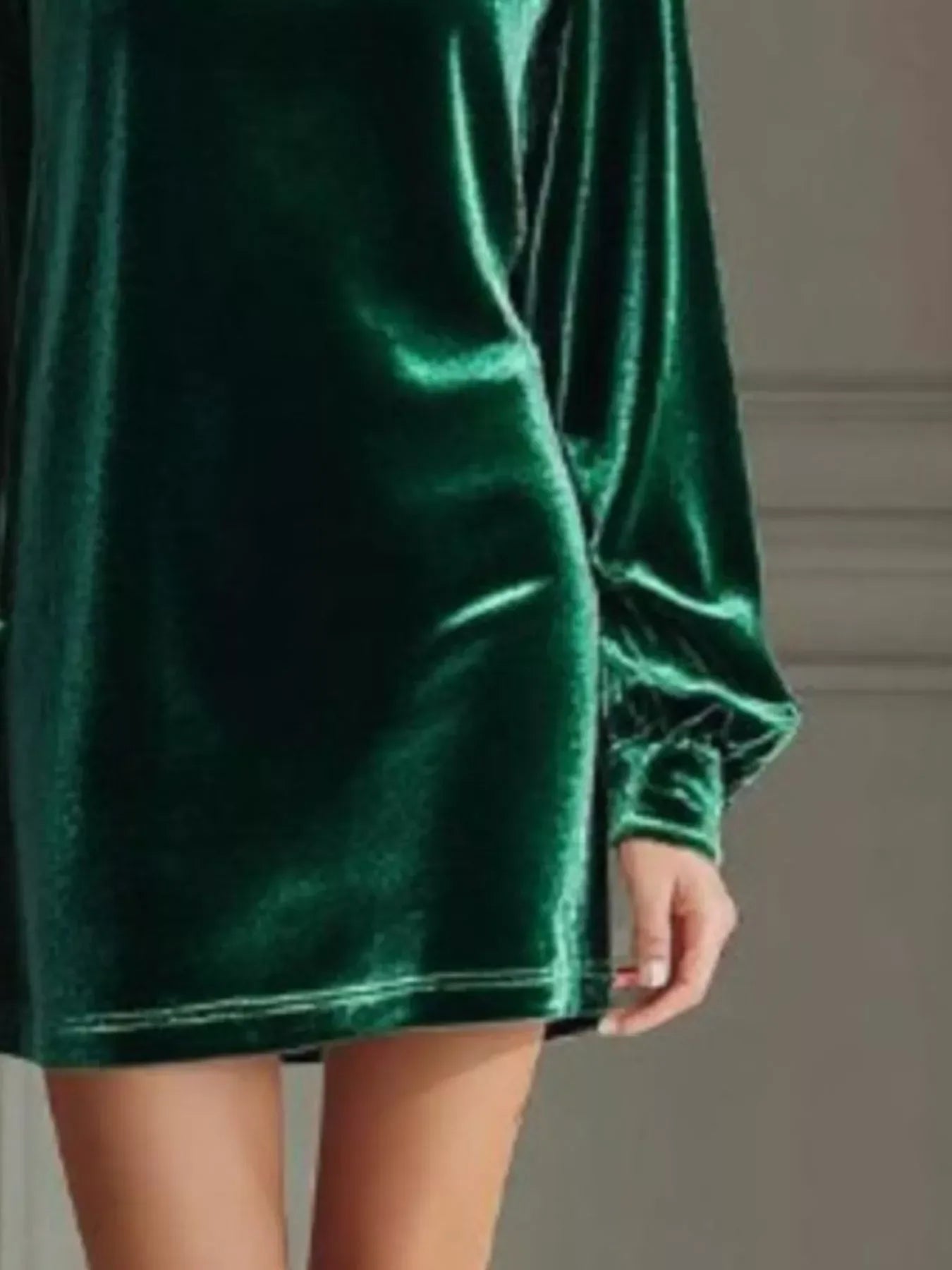 Plus Size Velvet Mini Dress
