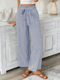 Plus Size Wide Leg Pants Blue / S