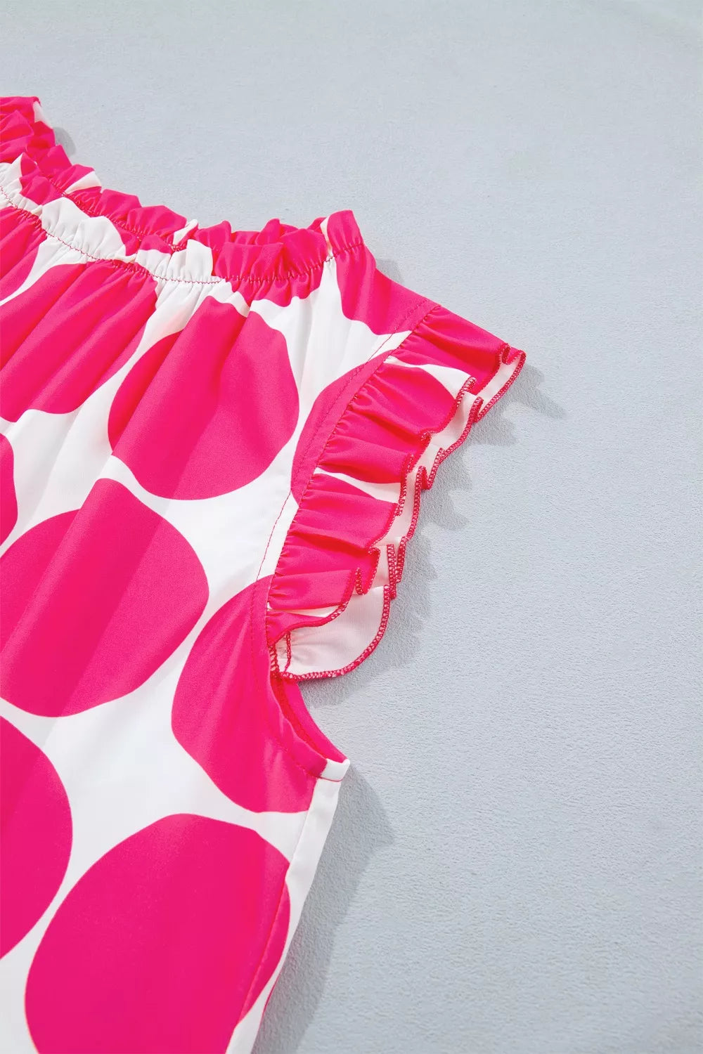 Polka Dot Frill Tank Top