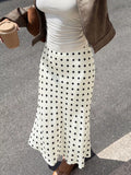 Polka Dot Midi Skirt