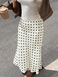 Polka Dot Midi Skirt