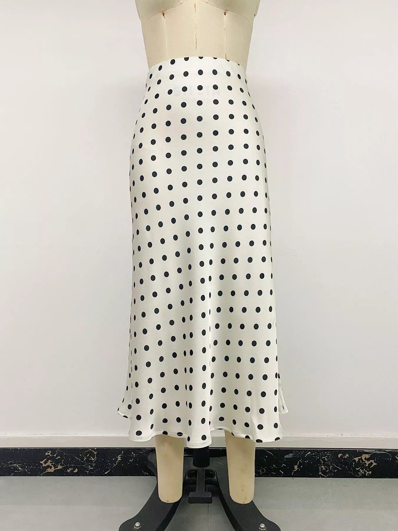 Polka Dot Midi Skirt