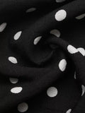 Polka Dot Ruffle Hem Spaghetti Strap Dress