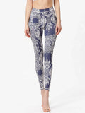 Printed High Waist Leggings French Blue / S