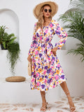 Printed Long-Sleeve Midi Dress - product view 28