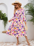 Printed Long-Sleeve Midi Dress - product view 29