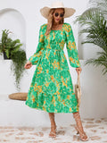 Printed Long-Sleeve Midi Dress - product view 25