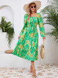 Printed Long-Sleeve Midi Dress - product view 23