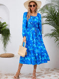 Printed Long-Sleeve Midi Dress - product view 11
