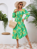 Printed Long-Sleeve Midi Dress - product view 21