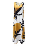 Printed Mini Tank Dress for Women Mustard / S