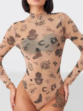 Trendy Mock Neck Bodysuit