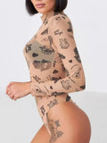 Trendy Mock Neck Bodysuit