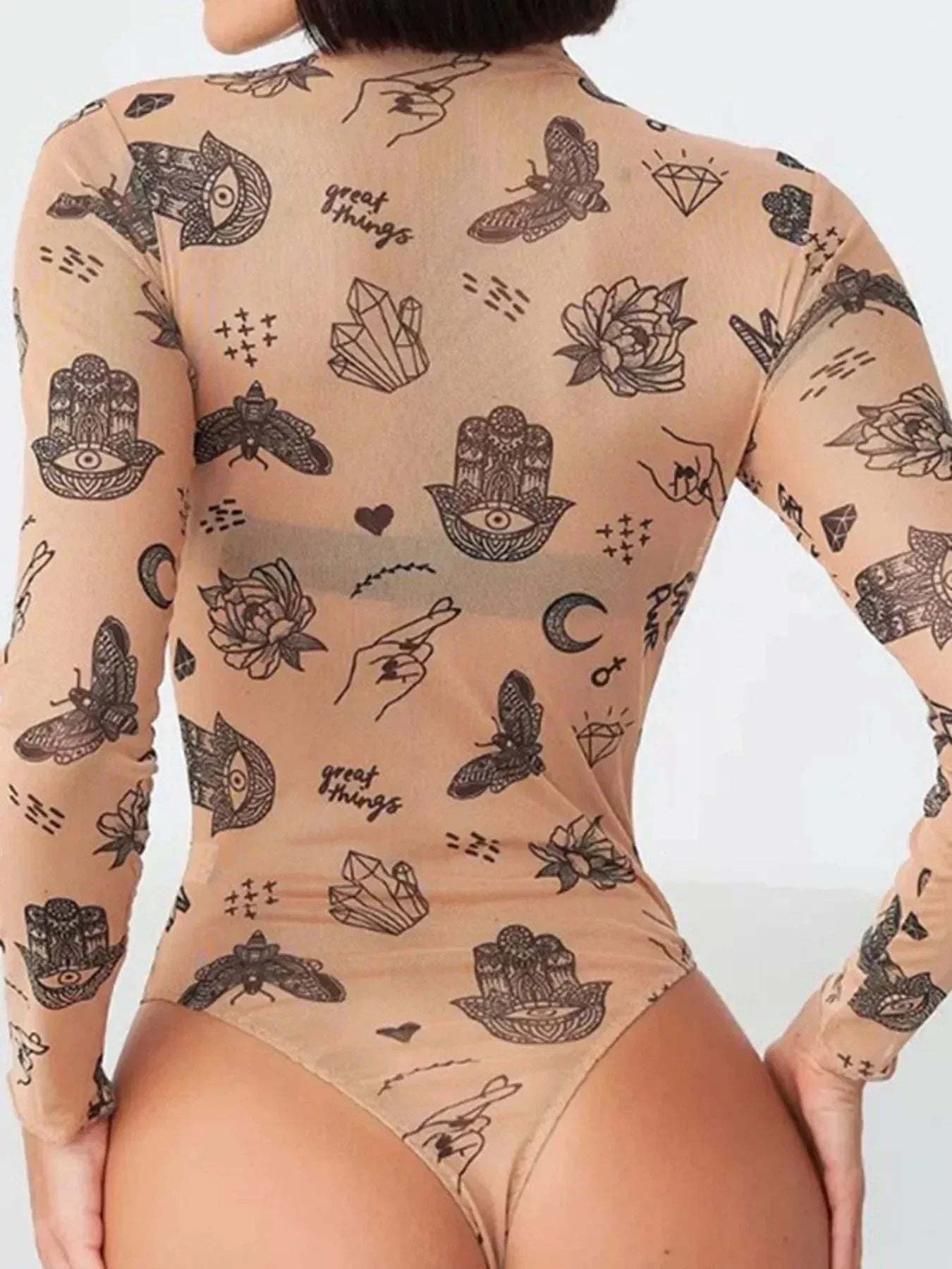 Trendy Mock Neck Bodysuit